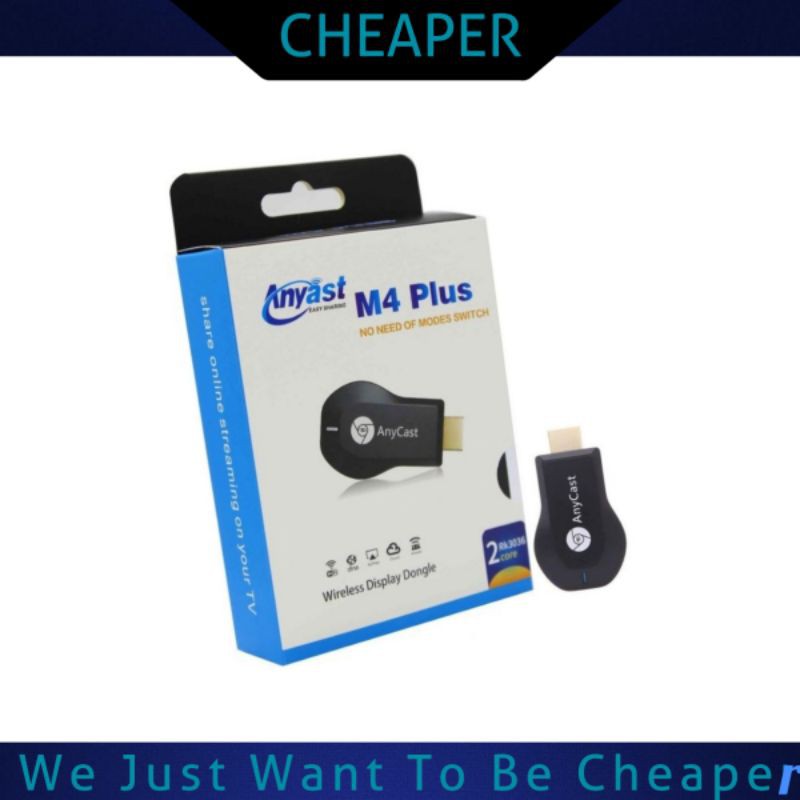 Anycast M4 Plus Skrin Mirroring Wireless Display Dongle DLNA Airplay Miracast Seang HD 1080P