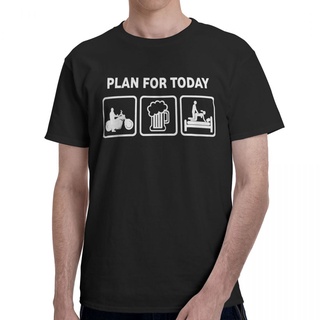 [S-5XL] เสื้อยืดคอกลม แขนสั้น พิมพ์ลาย Plan For Today Motorcycle Loer สําหรับผู้ชาย 303466