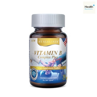 Real Elixir Vitamin B Complex Plus Ginkgo 30tab วิตามินบี คอมเพล็กซ์ + ใบแป๊ะก๊วย 30 เม็ด