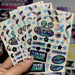 สติ๊กเกอร์ไดคัทเคลือบโฮโลแกรม ✨สติ๊กเกอร์ตกแต่ง Sticker hologram