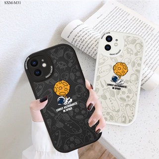 Compatible With Samsung Galaxy M31 M22 M12 M11 5G เคสซัมซุง สำหรับ Case Cartoon Space Astronaut เคส เคสโทรศัพท์ เคสมือถือ Protective Phone Case Dermatoglyphics Back Cover