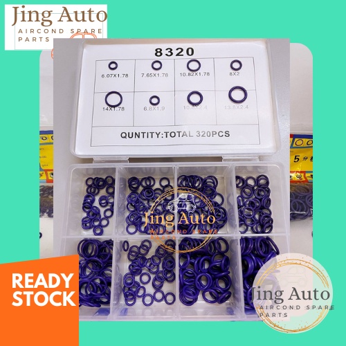 320 pcs ยาง O-Ring / o แหวนเครื่องซักผ้าซีล Assortment ขนาดที่แตกต่างกันพร้อมกล่องชุด 8320