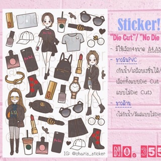 Sticker สติกเกอร์ ขนาด A4/ A5/ A6 pvc ไดคัท กันน้ำ