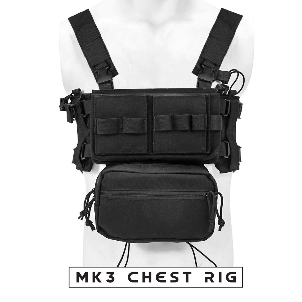 อุปกรณ์สายโยงบ่า MK3 Tactical Chest Rig วัสดุผ้า NYLON 500D ฟรีไซส์