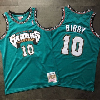 เสื้อกีฬาแขนกุด ลายทีม BKB NBA Jersey Vancouver Grizzlies No.10 Mike Bibby พลัสไซซ์