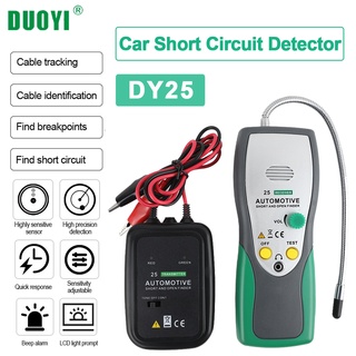 DUOYI DY25 เครื่องทดสอบไฟฟ้าลัดวงจรอัตโนมัติ Finder ตัวติดตามการลัดวงจรค้นหาเครื่องทดสอบสายเคเบิลวงจรค้นหาจุดแตกหักเครื่องมือซ่อมแซมอัตโนมัติโพรบที่มีความไวสูง เครื่องทดสอบวงจรไฟฟ้าอัตโนมัติ