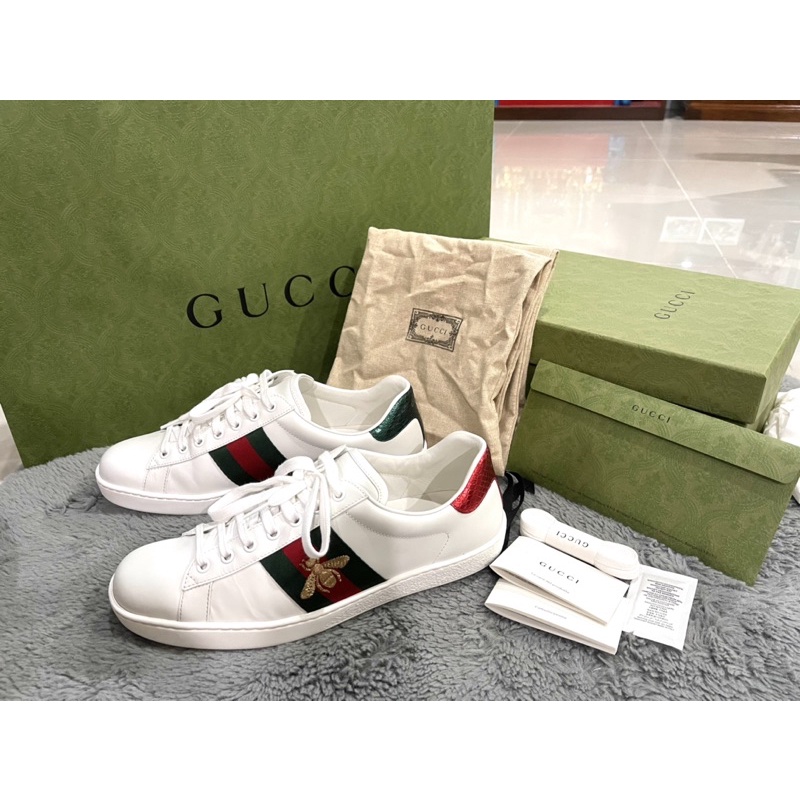 Gucci White Bee New Ace Sneakers