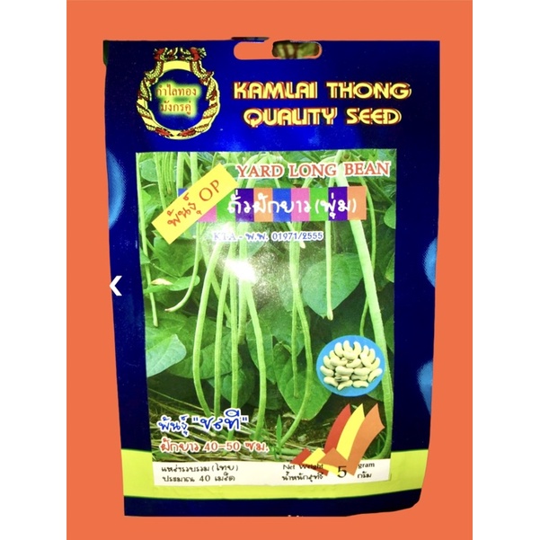 ถั่วพุ่ม ถั่วไร้ค้าง ไม่ต้องทำค้าง (ประมาณ 40 เมล็ด)