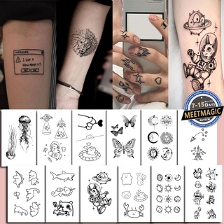 【MEET Magic Tattoo】สติกเกอร์รอยสักชั่วคราว กันน้ํา 6x10 ซม. 15 วัน