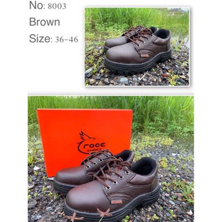 🎉ฉลองเปิดร้านใหม่🎉 ราคาถูกที่สุด!! ใน Shopee!! รองเท้าเซฟตี้ safety shoes หัวเหล็ก 8003 สีน้ำตาล 35-46