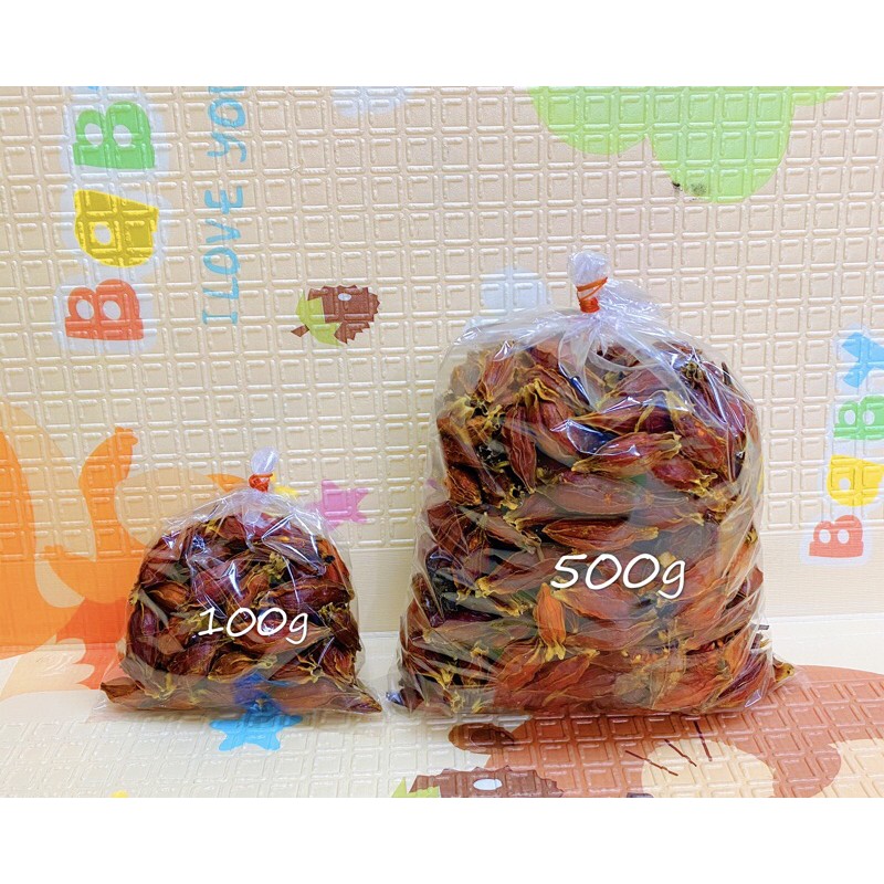 เม็ดพุดจีน หรือ กีจี้ (栀子)100g&500g พร้อมส่ง ใช้สำหรับใส่อาหาร ขนม และเครื่องดื่มเพื่อให้มีสีเหลืองสวยงามเหมือนธรรมชาติ