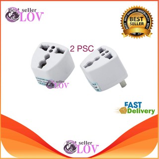 LOV Universal US EU AU UK Plug Adapter Converter AC Travel Power Electrical Socket Outlets (2pcs)