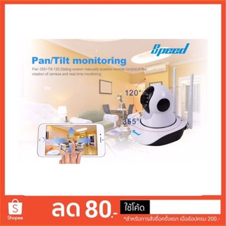 กล้องวงจรปิดไร้สาย IP Camera SPEED CCTV 720P WIFI HD 1.0MP Video Surveillance P2P Home