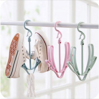 Shoes Drying Rack PP 360° Rotatable Windproof Connectable Storage Hanger for Scarves Hats