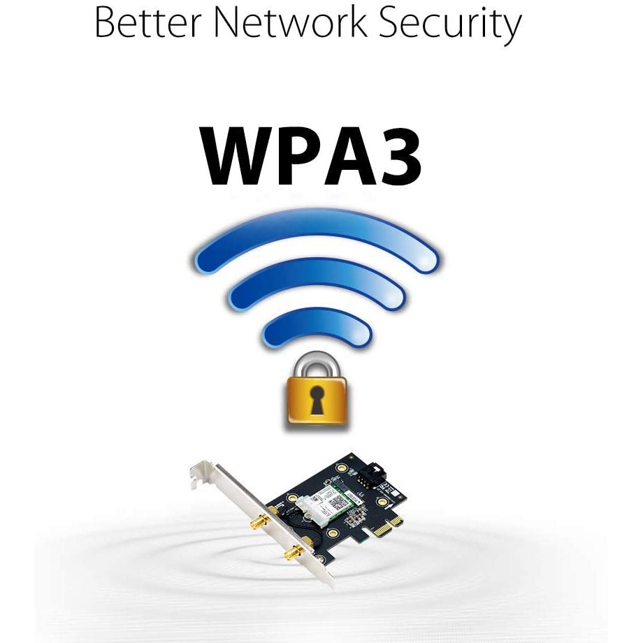 ((ไม่มีกล่อง)) ASUS (PCE-AX3000) WiFi 6 (802.11ax) Adapter with 2 External Antennas ,Bluetooth 5.0