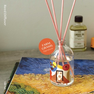 ReedDiffuser กลิ่นFarmgrams (Signature) 100ml. แถมฟรี!scoopsปลูกดอกไม้! และจานรองไม้