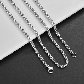 Love2Self X043 สแตนเลสสตีลผู้ชายไม่มีสร้อยคอจี้ Non Tarnish 316L เหล็กธรรมดาเงินคอลเลกชัน