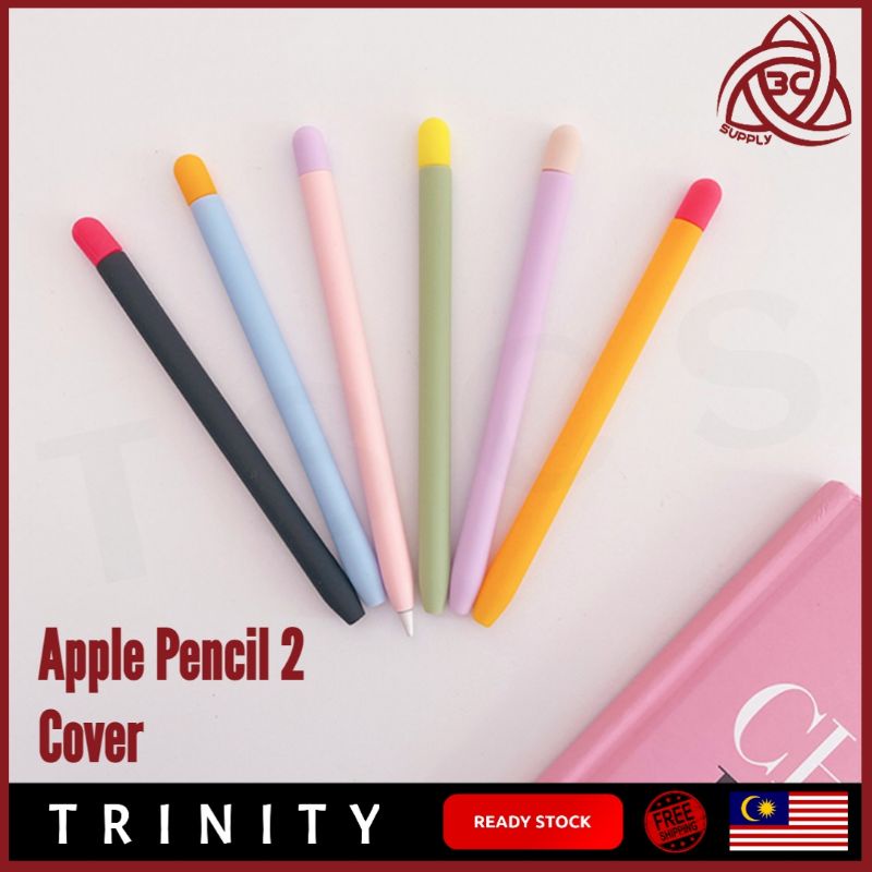 สําหรับ Apple Pencil Gen 2 ปลอกซิลิโคนอ่อนนุ่ม แบบบาง ปลอกป้องกันปากกาสไตลัส สัมผัสปลายปากกา ป้องกันการกระแทก x 1 ชิ้น