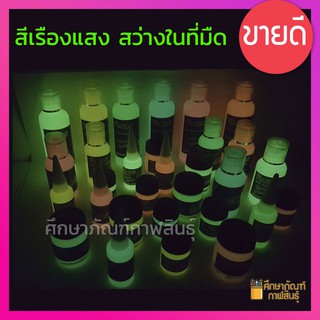 สีเรืองแสง 30ml สว่างในที่มืด สีนีนอนเรืองแสง