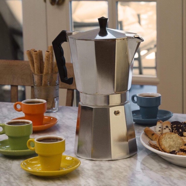 ☕️coffee กาต้มกาแฟสด มอคค่าพอท หม้อชงกาแฟ เครื่องชงกาแฟ อลูมิเนียม Moka Pot Stove Top Coffee Maker