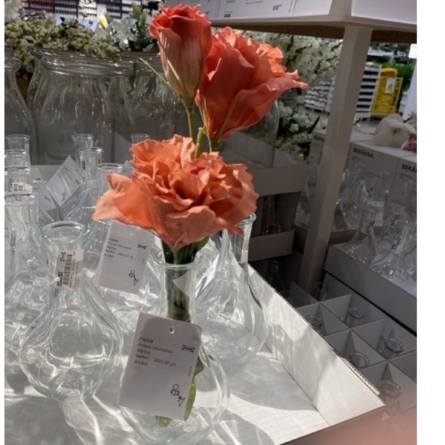 แจกันใส่ดอกไม้ ตกแต่งร้านอาหาร โต๊ะทำงาน IKEA