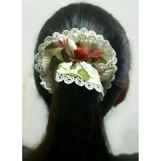 ยางรัดผมตกแต่งขอบลูกไม้ยี่ห้อA-ONE ลายที่1-21