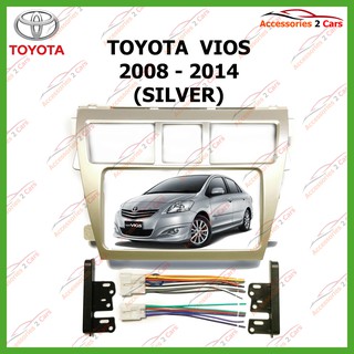 หน้ากากเครื่องเล่น TOYOTA VIOS  SILVER สำหรับ7 นิ้ว ปี2008 รหัส NV-TO-100