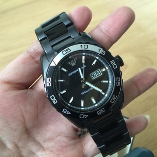 AR6049 ขนาด 46 mm. ⭐️Sportivo Black Dial Blaxk Ion-plated Mens Watch