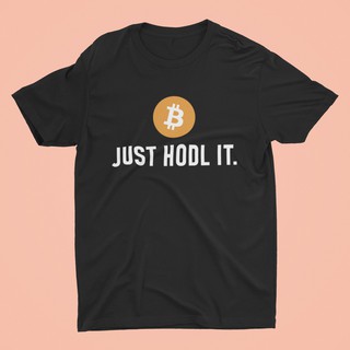 pa4I พร้อมส่งจากไทย  เสื้อบิทคอยน์ เสื้อ Bitcoin เสื้อ Cryptocurrency ลาย Bitcoin JUST HODL IT    Oversized     Short