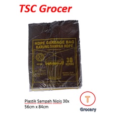 Plastick Sampah HDPE Nipis 56cmx84cm (30 ชิ้น) /ถุงขยะ HDPE