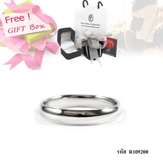 Finejewelthai แหวนเกลี้ยง แหวนทองคำขาว แหวนเงิน/ Silver925-Ring