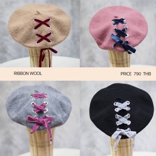 Ribbon wool hat