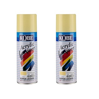 KOBEสีพ่นสเปรย์ สีเสปรย์ สีอะคริลิค ใช้งานได้หลากหลาย สีสวยสดทนนาน รุ่น 919 สีครีม (2กระป๋อง)ราคาส่ง