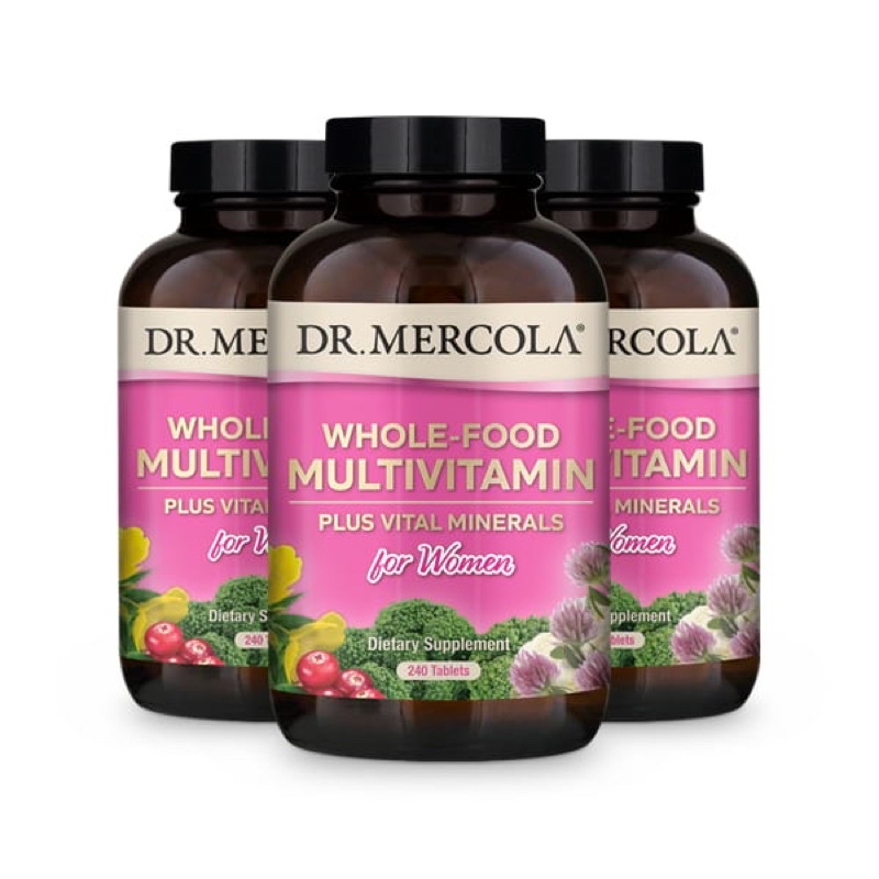 🍀PRE ORDER🇺🇸Dr. Mercola, Whole-Food Multivitamin Plus Vital Minerals for Women, 240 Tablets