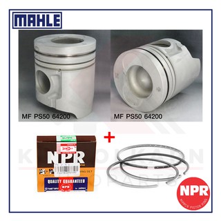 MAHLE ลูกสูบ+แหวน NPR สำหรับ MITSUBISHI TRUCK 11945cc รุ่นเครื่อง 6D24 (ไม่ TAPER)