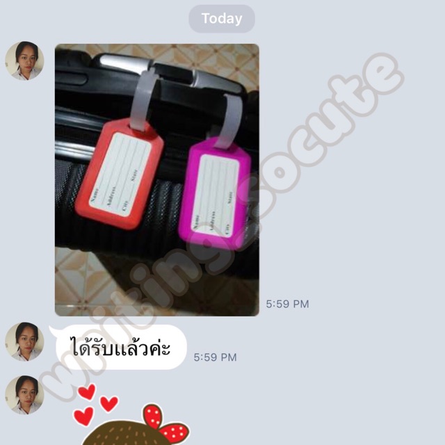 ป้ายห้อยกระเป๋าเดินทาง คล้อง ห้อย ติดกระเป๋าเดินทาง