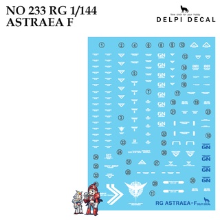 ดีคอลน้ำ [DELPI] 233 RG ASTRAEA F 1/144 [WATER DECAL]