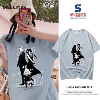 Walkie เสื้อยืดแขนสั้นลําลอง พิมพ์ลายอนิเมะ Spy X Family Anya สไตล์ญี่ปุ่น ฮาราจูกุ แฟชั่นฤดูร้อน สําหรับผู้หญิง และผู้ช