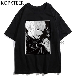 เสื้อยืดผู้ เสื้อยืด ผ้าฝ้าย 100% พิมพ์ลายกราฟิกการ์ตูนอนิเมะ Jujutsu Kaisen Toge Inumaki Harajuku แฟชั่นสไตล์ญี่ปุ่น สํ