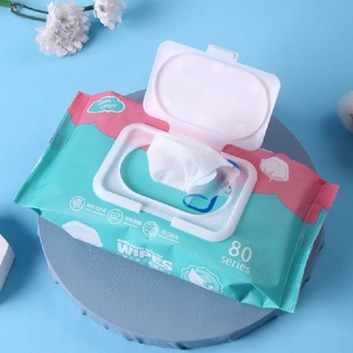 ทิชชู่เปียก 80 แผ่น กระดาษเปียก Baby Wipes สูตรบริสุทธิ์ ผ้านุ่มไม่บาดผิว