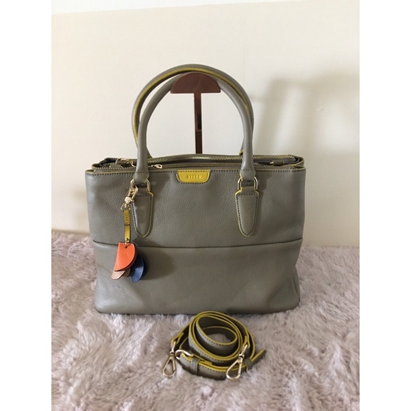 handbag /sholder bag แบรนด์ BRERA จาก Italy น้ำหนักเบา หนังนิ่ม อะไหล่เงา สภาพใหม่ 98%