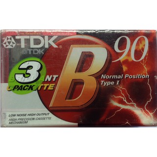 Blank Cassette Tape เทปคาสเซ็ตเปล่าวินเทจ TDK B90 90 นาที Normal Position Type I แพค 3 ม้วน ซีล เทปเปล่า