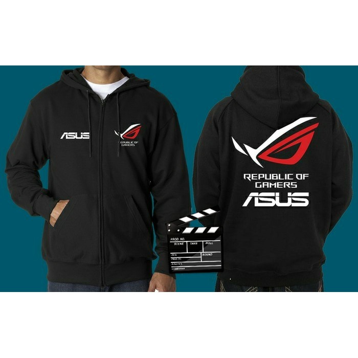 ZIPPER ROG REPUBLIC OF GAMERS ASUS HOODIE JACKET