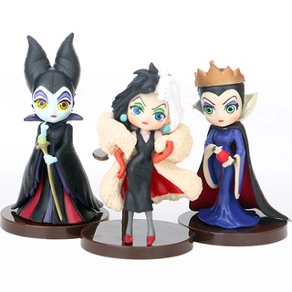 Q Posket ตุ๊กตาฟิกเกอร์ อนิเมะ Maleficent Evil Queen Princess 101 Dalmatians Cruella De Vil สําหรับเก็บสะสม