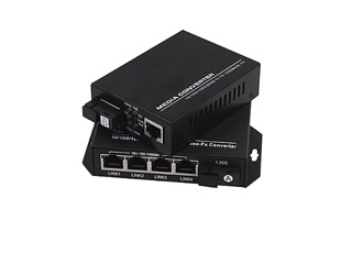 MEDIA CONVERTER 4 PORT / SC / 1X4 / WDM  Media Converter Single Mode 4 Port (1x4)