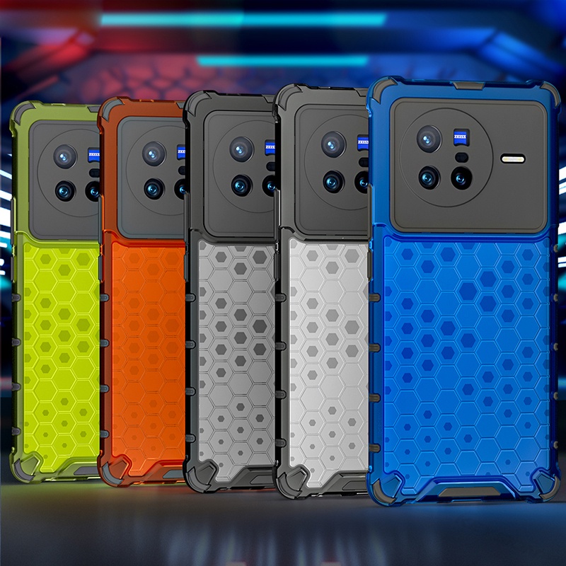 Vivo X80 X60 X70 Pro กรอบ TPU กันกระแทก กันชน เคส Fundas เคสรังผึ้ง เคส