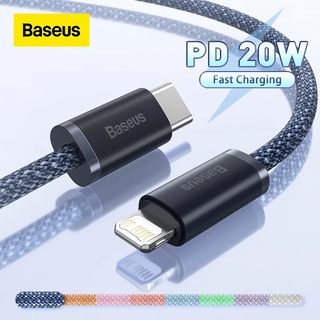 Baseus Pd 20W สายเคเบิ้ลชาร์จแบบด่วน USB-C To Lightning Type-C สําหรับ iPhone 13 12 Pro Max รองรับการส่งข้อมูล 480Mbps