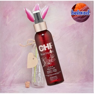 CHI Rose Hip Oil Color Nurture Repair &amp; Shine Leave-In Tonic 118 ml อาหารผม สำหรับบำรุงสีผม