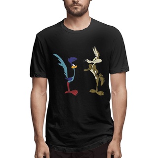 เสื้อยืด พิมพ์ลายภาพยนตร์ Wile E Coyote And The Road Runner สําหรับผู้ชาย