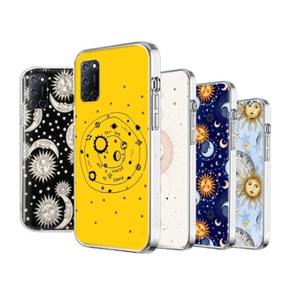 เคสโทรศัพท์มือถือใส แบบนิ่ม ลาย WI-154 Sun Moon Stars สําหรับ Realme 10 Pro 9 C30S C35 C55 Plus